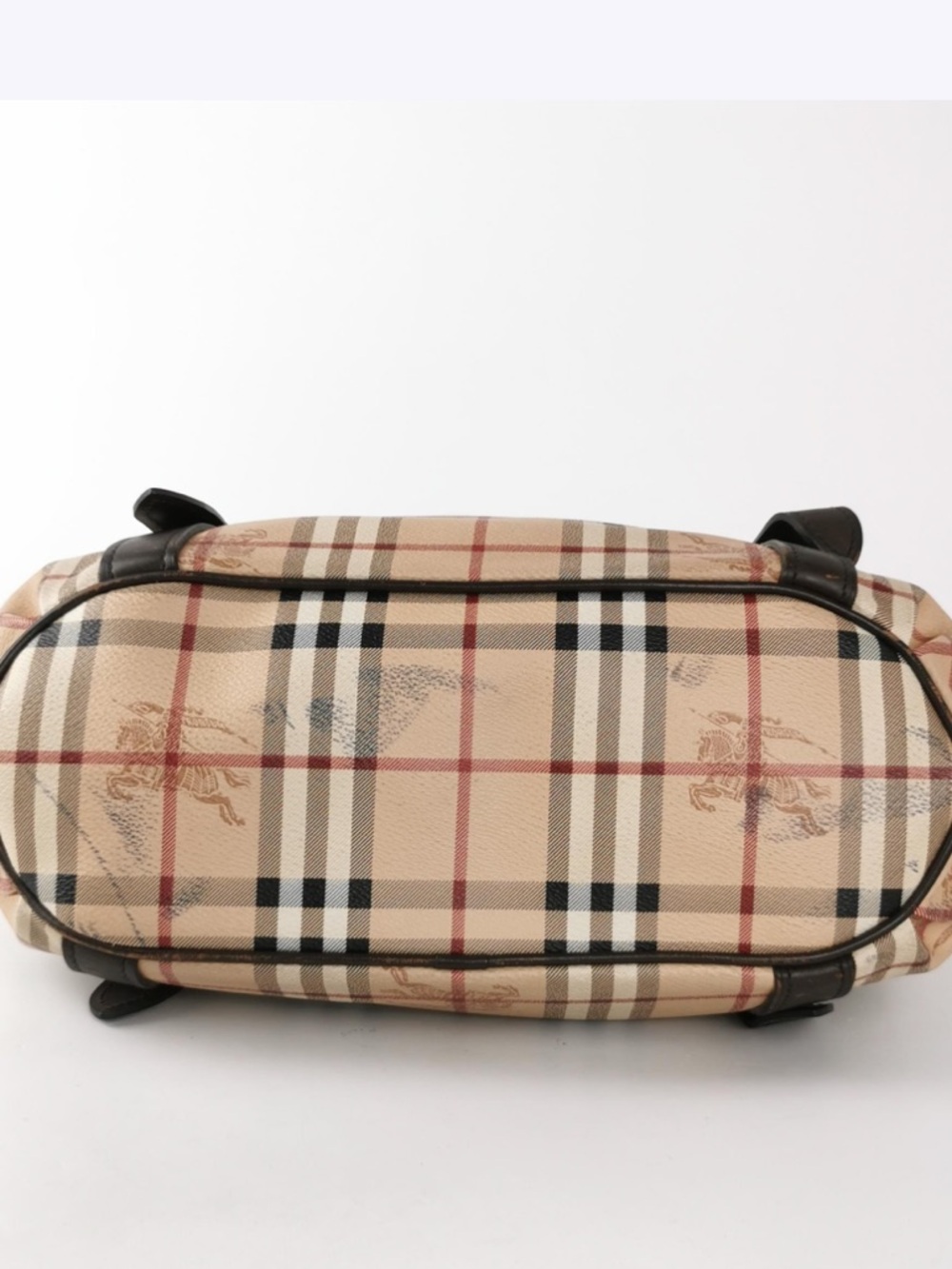 Burberry Nova Check Canvas Leather Satchel Handbag - Picture 4 of 6